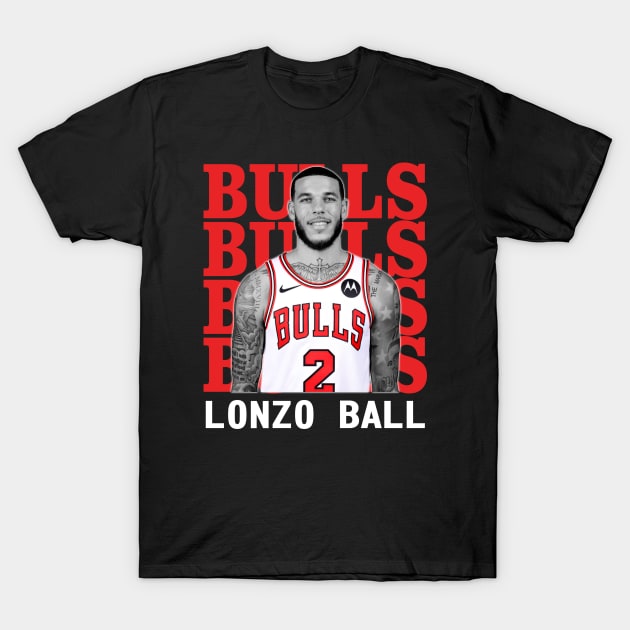 Chicago Bulls Lonzo Ball T-Shirt by Thejockandnerd